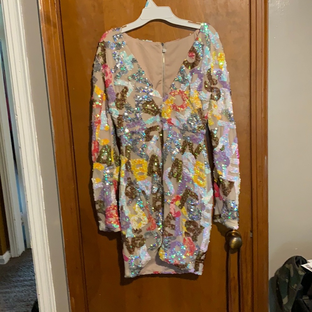 Sequence mini bodycon dress